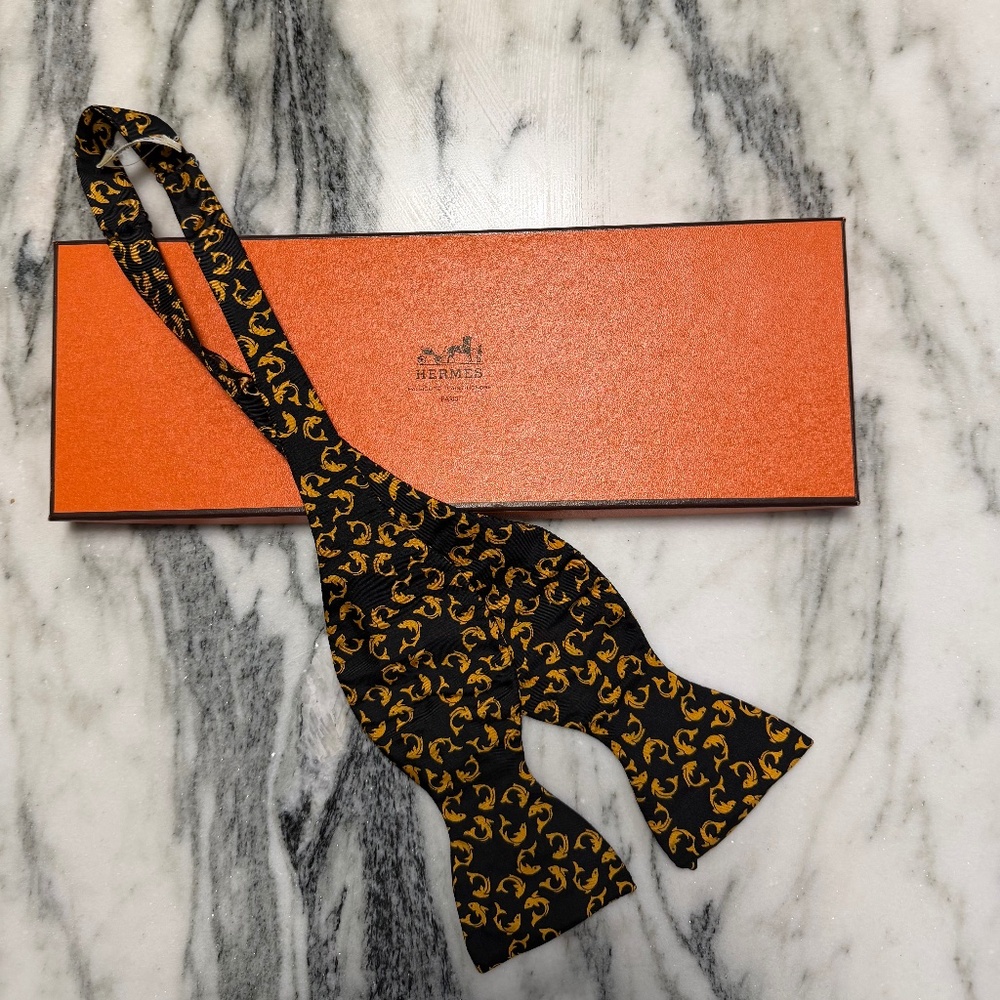 Hermes Silk Bow Tie